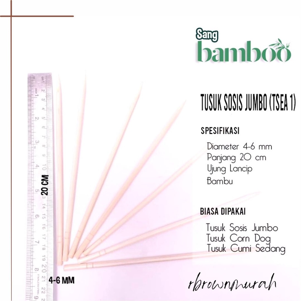 OPEN RESELLER & SALE PRODUCT ✅ [kenyajayaabadi] Tusuk CORNDOG isi 100 tebal 5 mm | Bamboo Skewers Tu