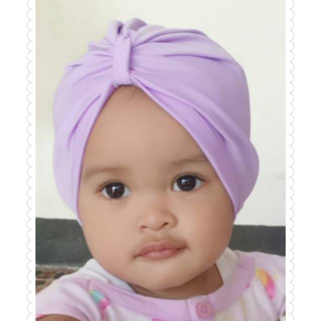 Turban anak polos tanpa pita