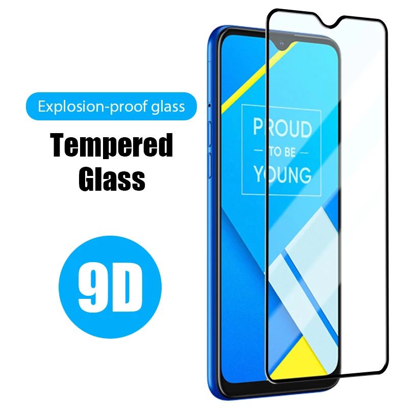 3IN1 TEMPERED GLASS FULL LAYAR KAMERA SKIN CARBON REALME C2 TG ANTI GORES DEPAN BELAKANG SCREEN