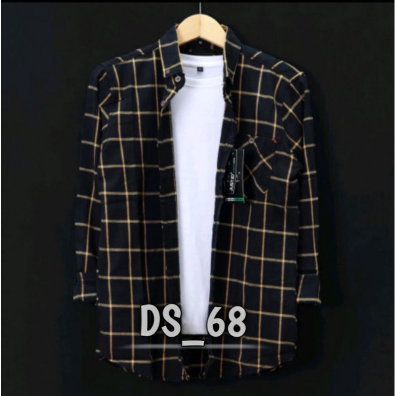 s Kemeja Flanel Pria Impor Lengan Panjang Premium Kemeja Flanel Kotak Kotak Pria Wanita Casual Distr