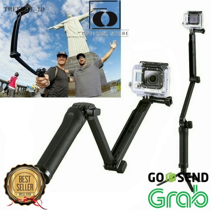 BAROKAH GAMIS TONGSIS 3WAY FOR GO PRO HERO SJCAM SJ4000 SJ50