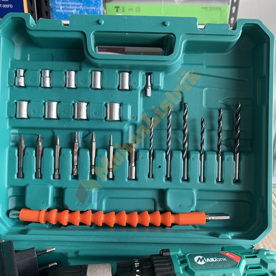 Mesin Bor Baterai Cordless Drill Mailtank 21V 13MM Bor Tangan Baterai 21V