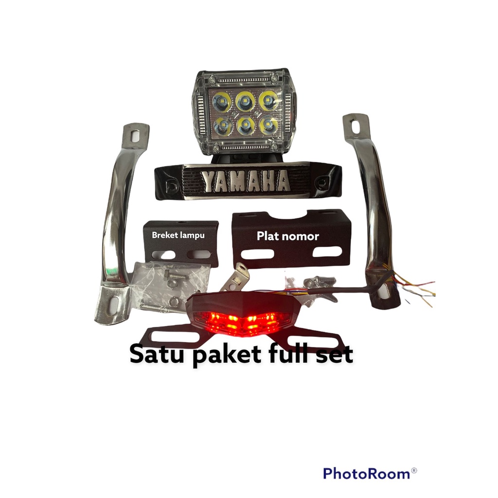 (PAKET) LAMPU LED 3 SENJA+STOP 3IN1+KUMIS+PLAT NOMOR+BEHEL