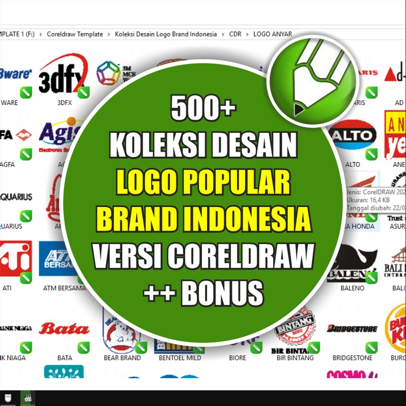 Koleksi Desain Logo Popular Brand Indonesia - Coreldraw Template