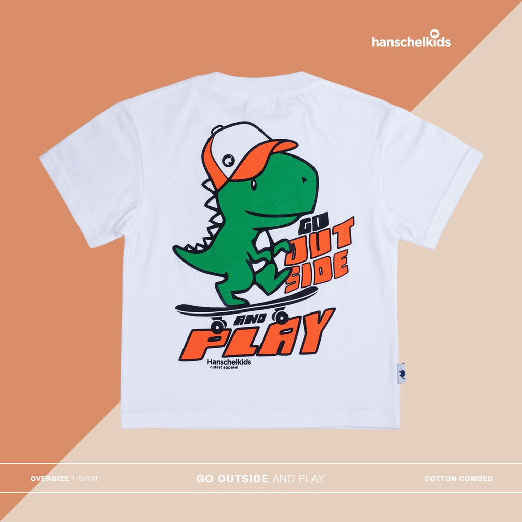 Hanschelkids - Go Outside ( Kaos Anak Oversize Unisex 2-12 Tahun )-2