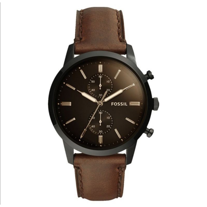 Jam Tangan Fossil FS5437 Pria Brown Chronograph Original