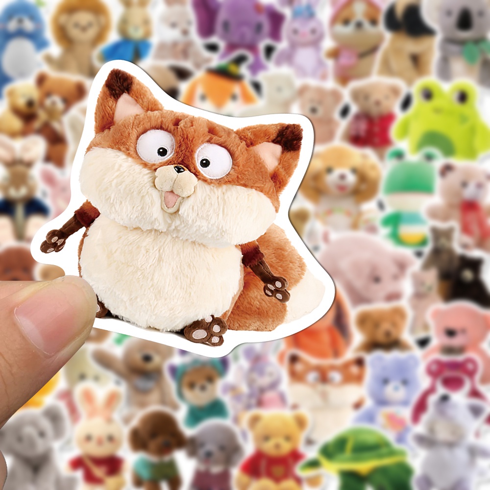 50pcs Stiker Graffiti Bahan Plush Anti Air Untuk Dekorasi Laptop / Handphone / Mainan Anak