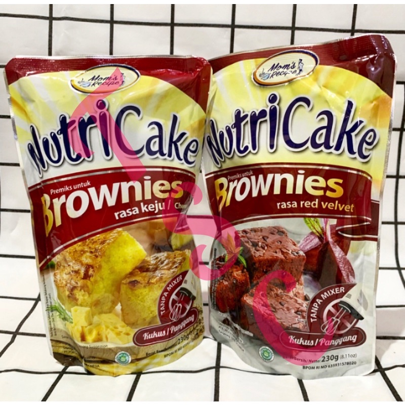 

Nutricake brownies Kukus / Panggang KEJU / Red Velvet 230gr Nutri Cake Cheese / Red Velvet