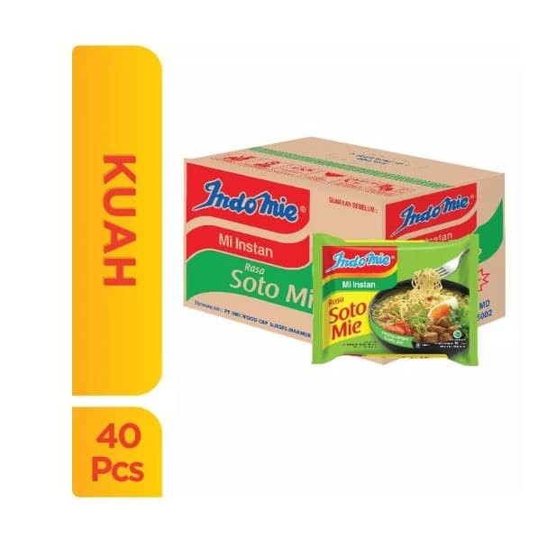 

Indomie Instand Rasa Soto 1 Dus Isi 40 pcs