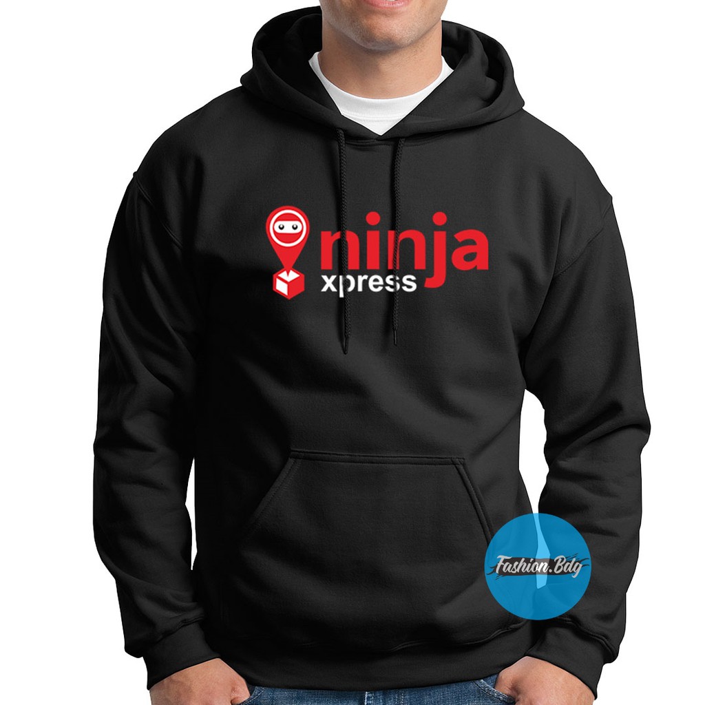 SWEATER HOODIE PRIA NINJA XPRESS BLACK NAVY GREY MERAH PUTIH