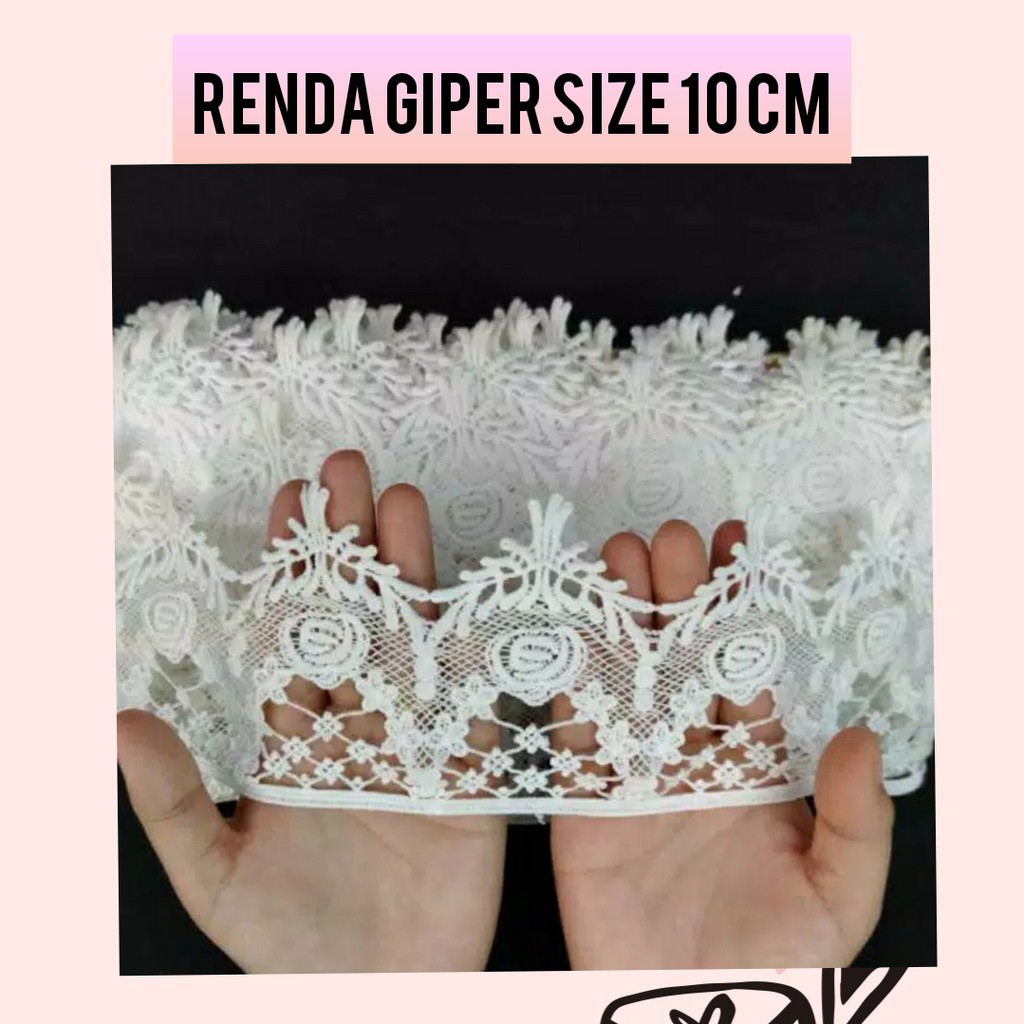 1 METER - 10 CM RENDA GIPER | RENDA BORDIR