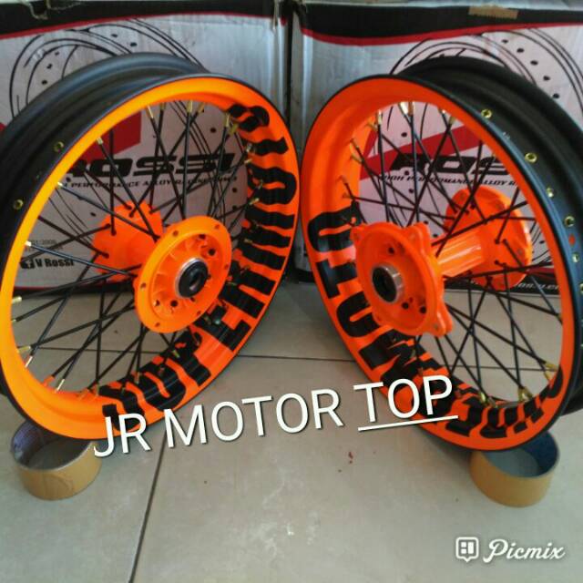 Velg Supermoto KLX D Tracker mini Ring 14 plus cakram depan belakang