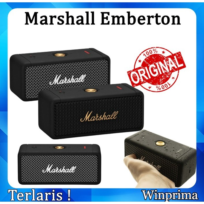 Marshall Emberton Bluetooth Portable Speaker - Portable Speaker - Speaker Black - Marshal