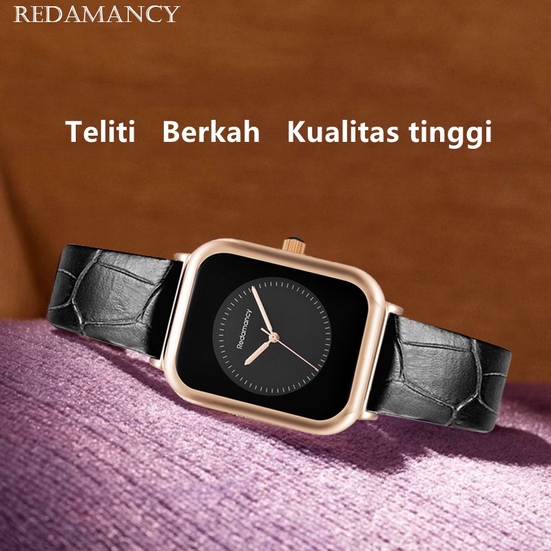 Redamancy Original jam tangan wanita  Fashion Casual Watch Tonton Kuarsa Arloji tahan air Kulit