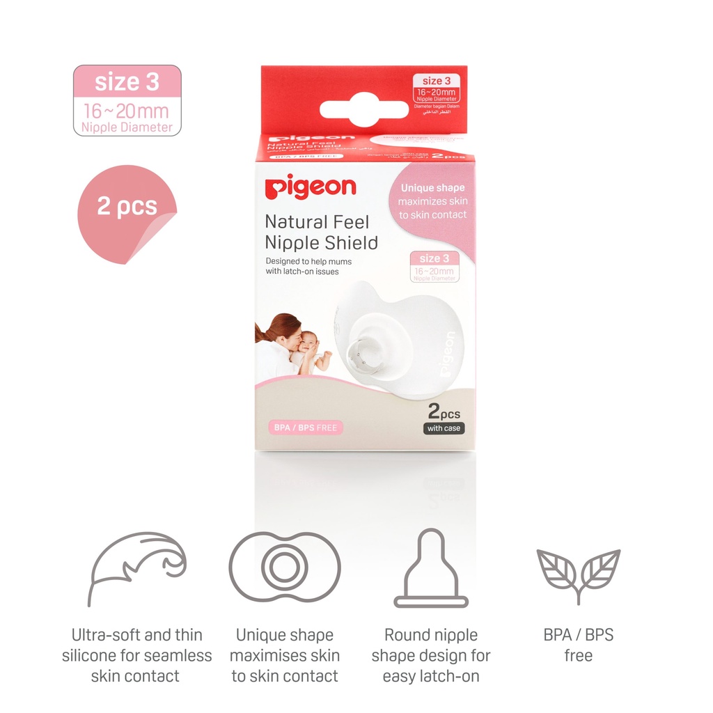 Pigeon Natural Feel Nipple Shield Size 3 (L)