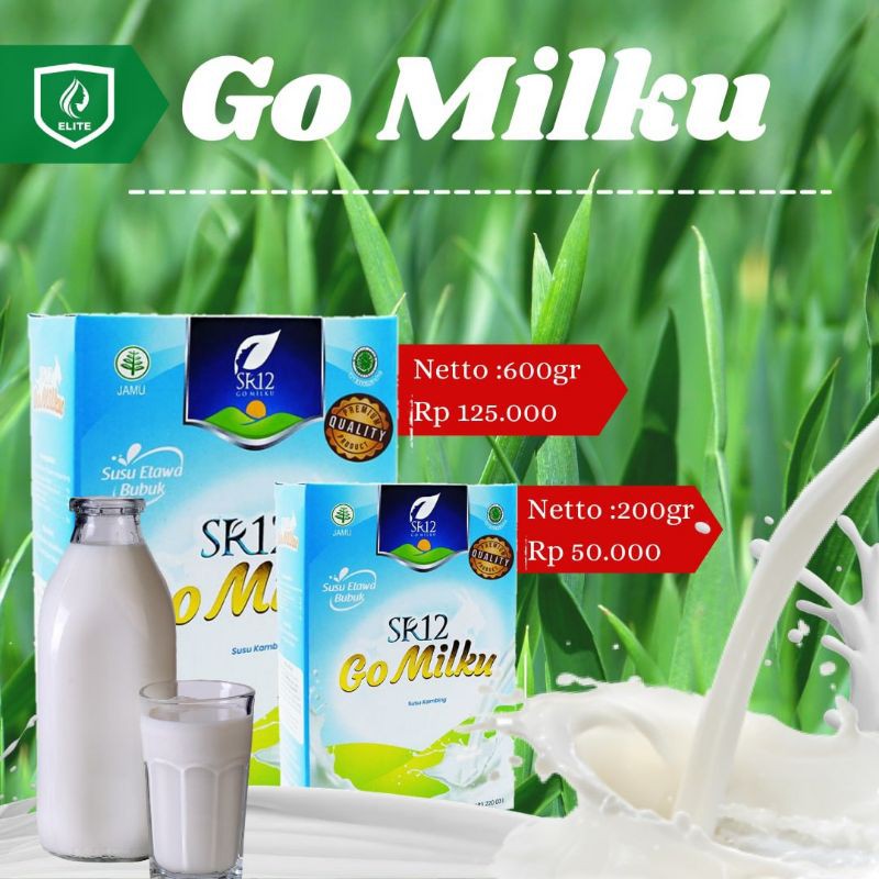 

SUSU KAMBING GOMILKU SR12 / SUSU ETAWA KUALITAS PREMIUM / GOAT MILK SUSU BUBUK TANPA GULA BPOM
