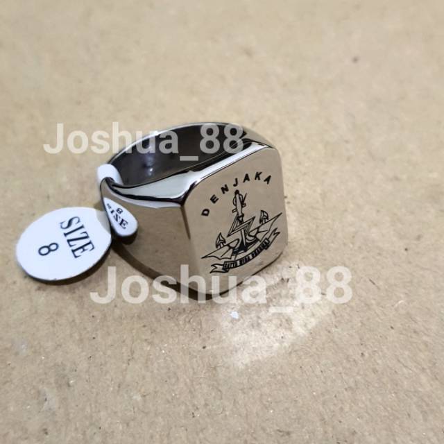 Cincin Titanium Custom Ukir Logo Denjaka Bisa Logo/Nama Sendiri Gratis