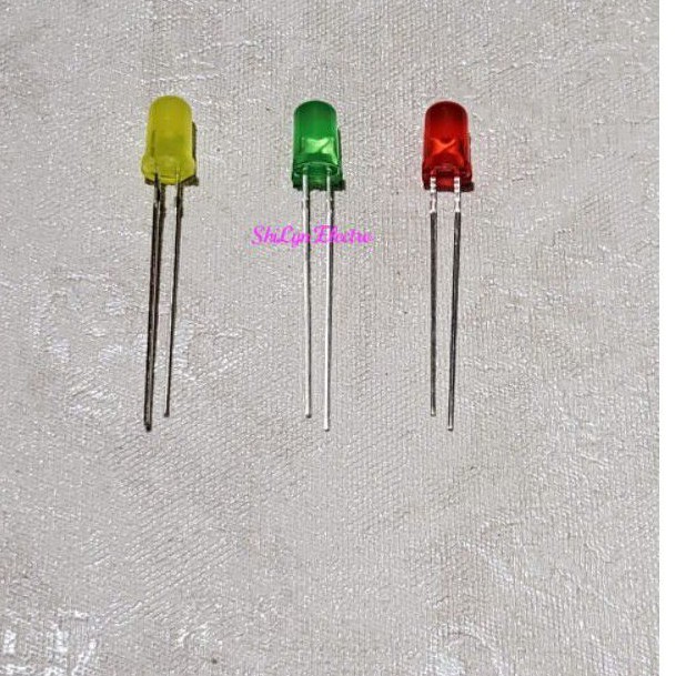 HARGA 10 PCS LED 5MM MIKA KUNING HIJAU MERAH