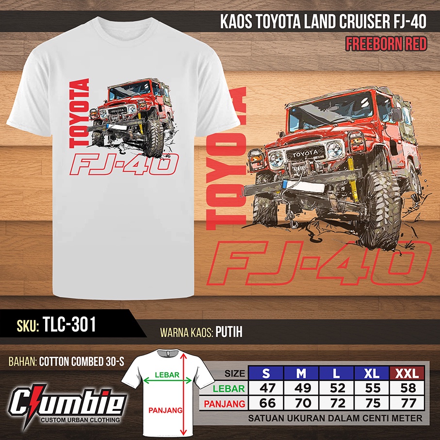 Kaos TOYOTA LAND CRUISER FJ-40 (MERAH)