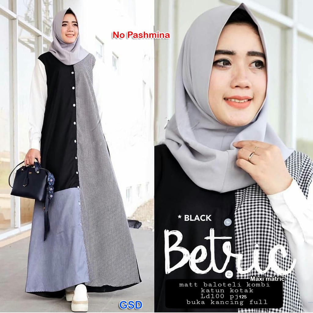 Maxi betric/maxi matric/terusan muslim wanita/terusan panjang wanita/terusan maxi/dress muslim