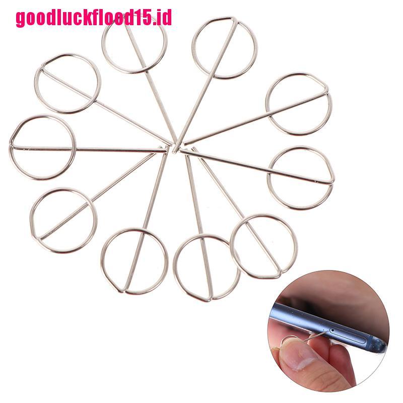(LUCKID) 10pcs Pin Kunci Pembuka Tray Sim Card Universal