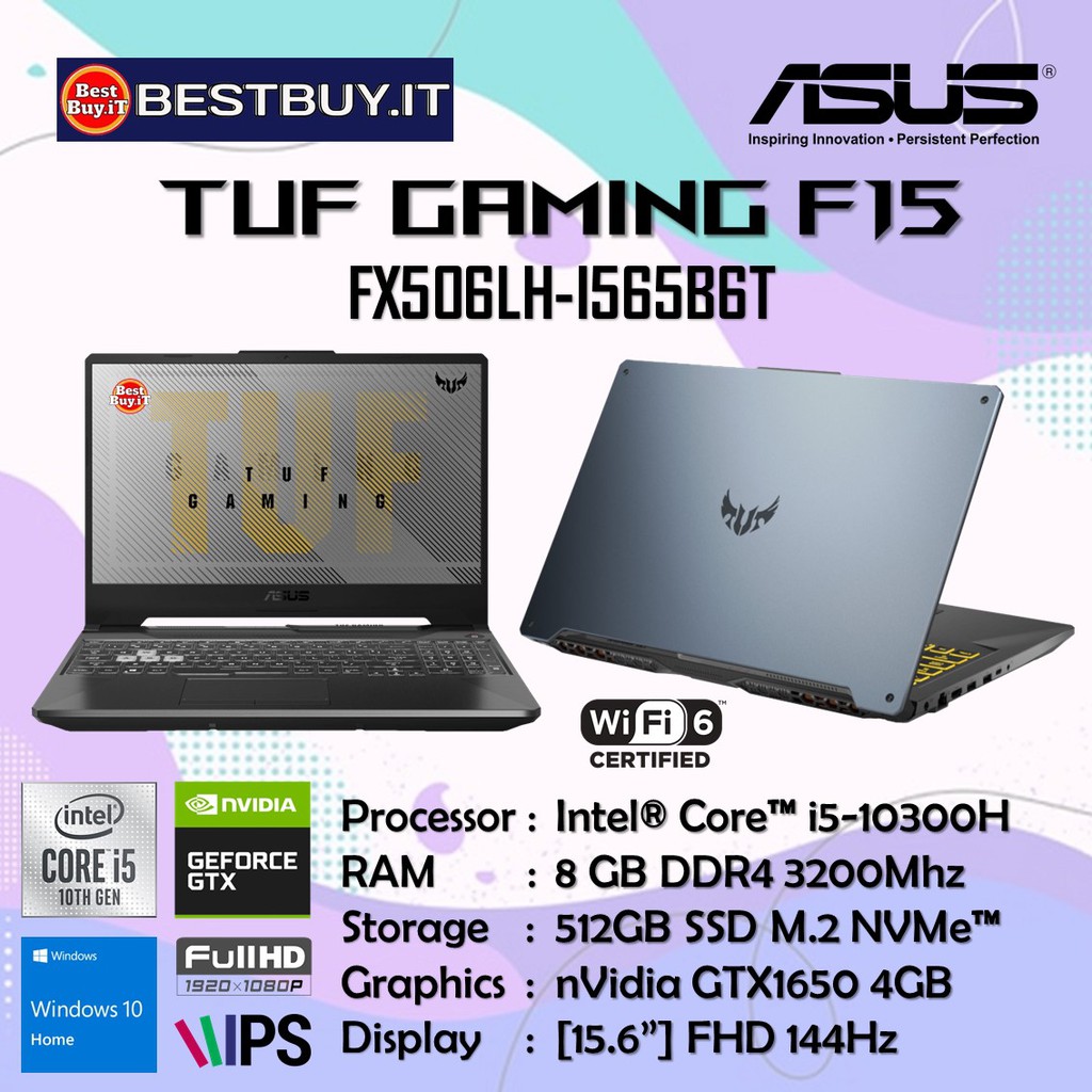 Jual Asus Tuf Gaming F15 Fx506lh I5 10300h 8gb 512gb Gtx1650 4gb W10 144hz Shopee Indonesia 1112