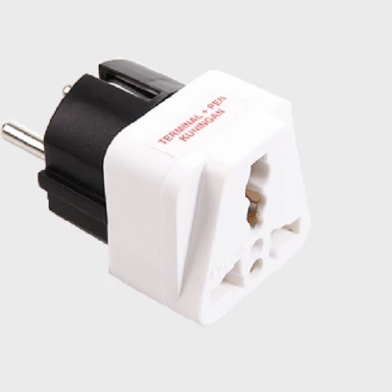 Adaptor Trafel CHARGER SNI / Sambungan Charger Kaki 3 ke Kaki 2 SNI / EU KR Plug Adapter Converter