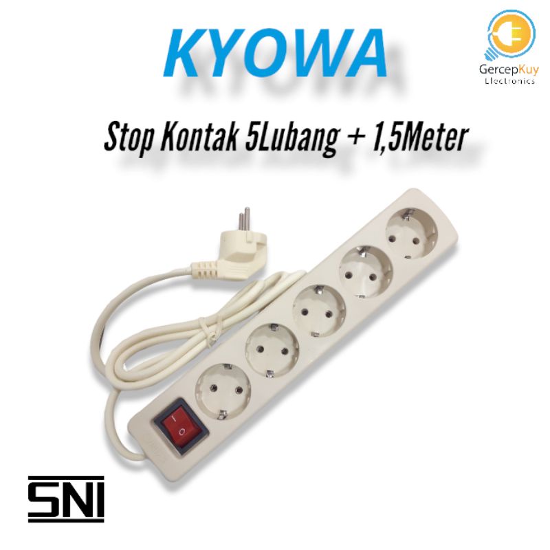 Stop Kontak Kyowa 5 Lubang + 1,5 Meter