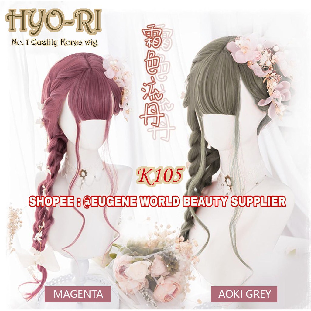 READY STOCK - WIG COSPLAY ANIME WIG COSPLAY HIME WIG KOREA WIG CEWE CEWEK WANITA PANJANG CURLY WAVE 