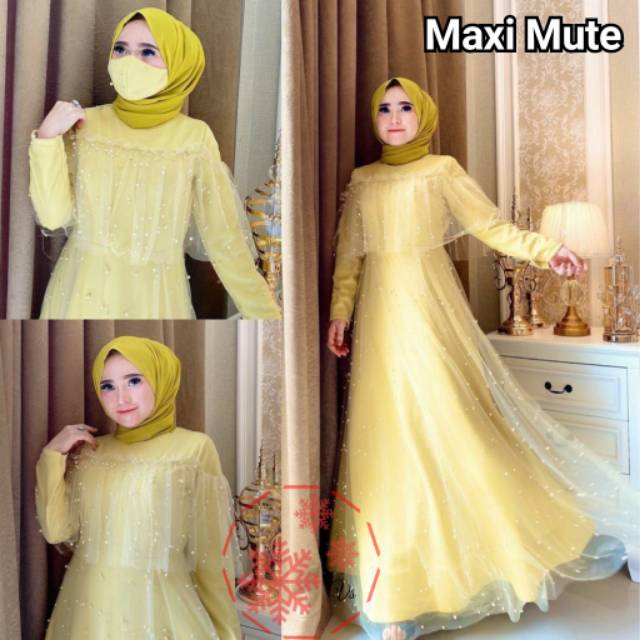 XVC - Maxi Dress Mute / Maxi Wanita Hijab Cantik / Maxi Terbaru / Maxi Busana Muslim / Best Seller-1