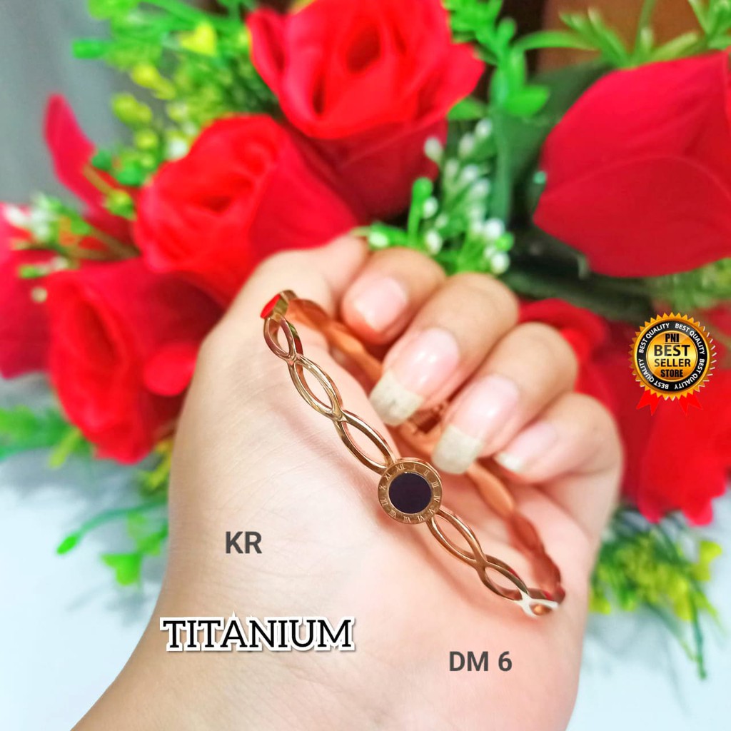 COD|| Gelang Bangkok TITANIUM Rosegold varian motif Remaja TIDAK LUNTUR, TIDAK BERKARAT