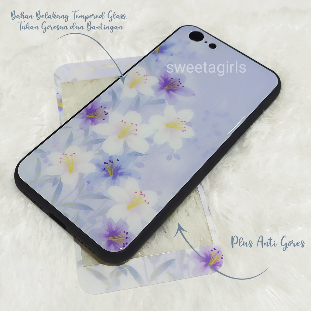 Casing Oppo A71 Premium Case Glossy Floral + Anti Gores - sweetacase.id - Motif Floral / Bunga - Bisa Bayar Ditempat / COD / Casing Terbaru / Karakter Lucu / Casing Floral / Bunga / Case murah / diskon / Import / Sosialita