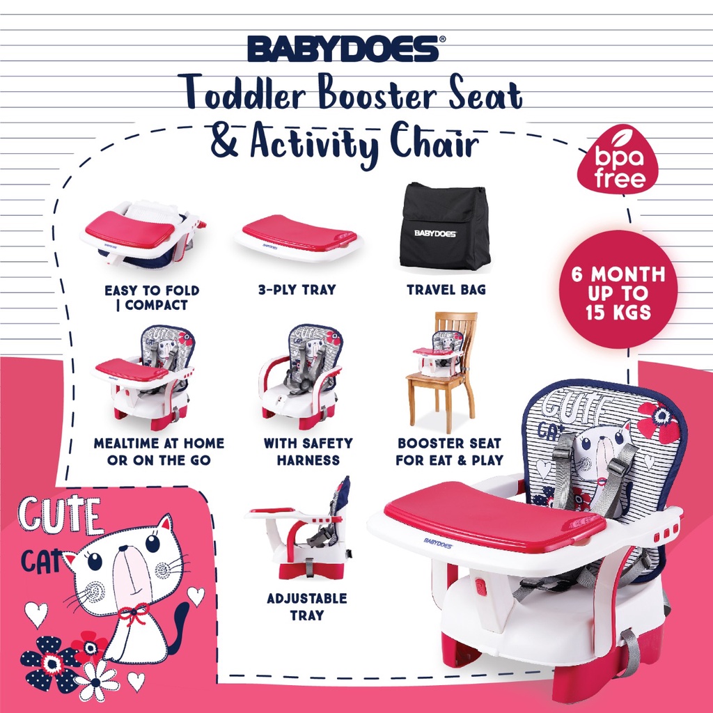 Babydoes Toddler Booster Seat &amp; Activity Chair / Kursi Makan Bayi