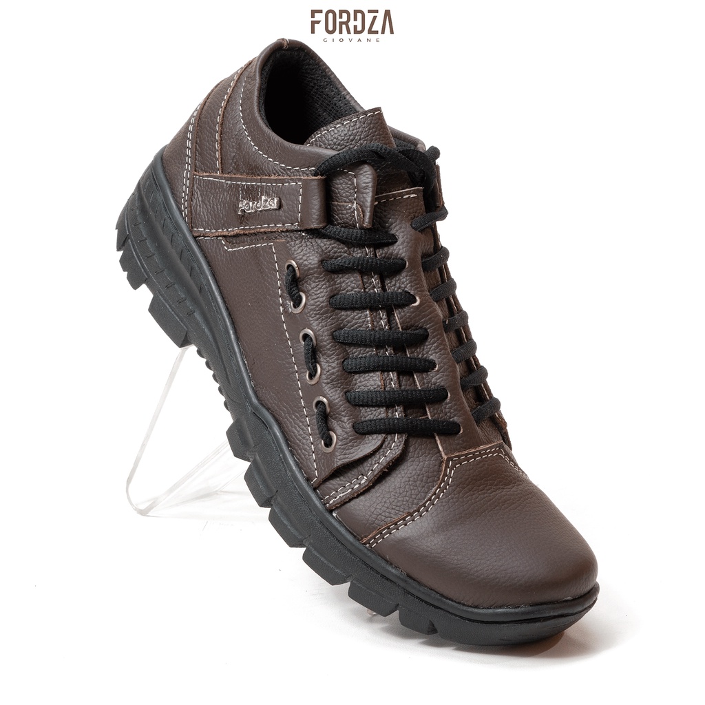 Sepatu Boot Pria Casual Boots Touring Zipper Kulit Asli T001 DP