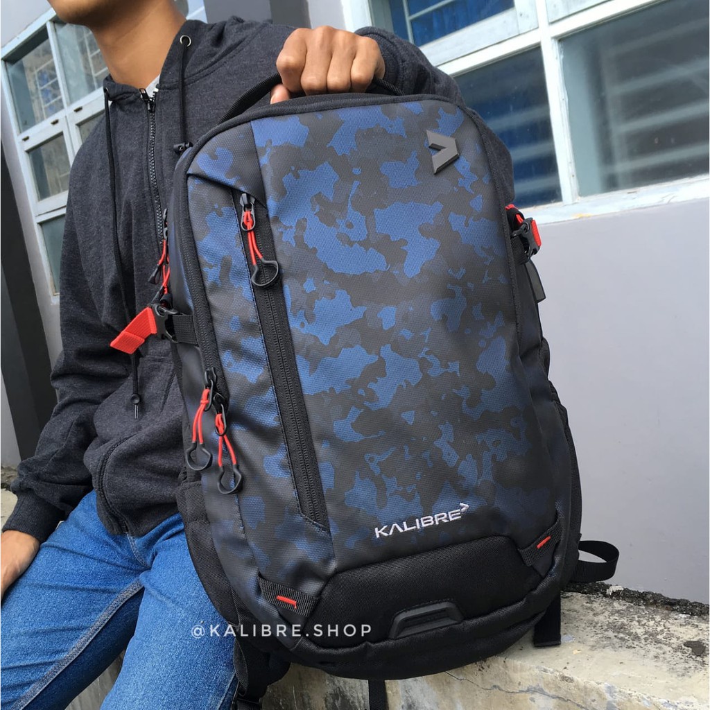  Tas  Ransel Backpack Pria Integrad Kalibre Black Navy ada  