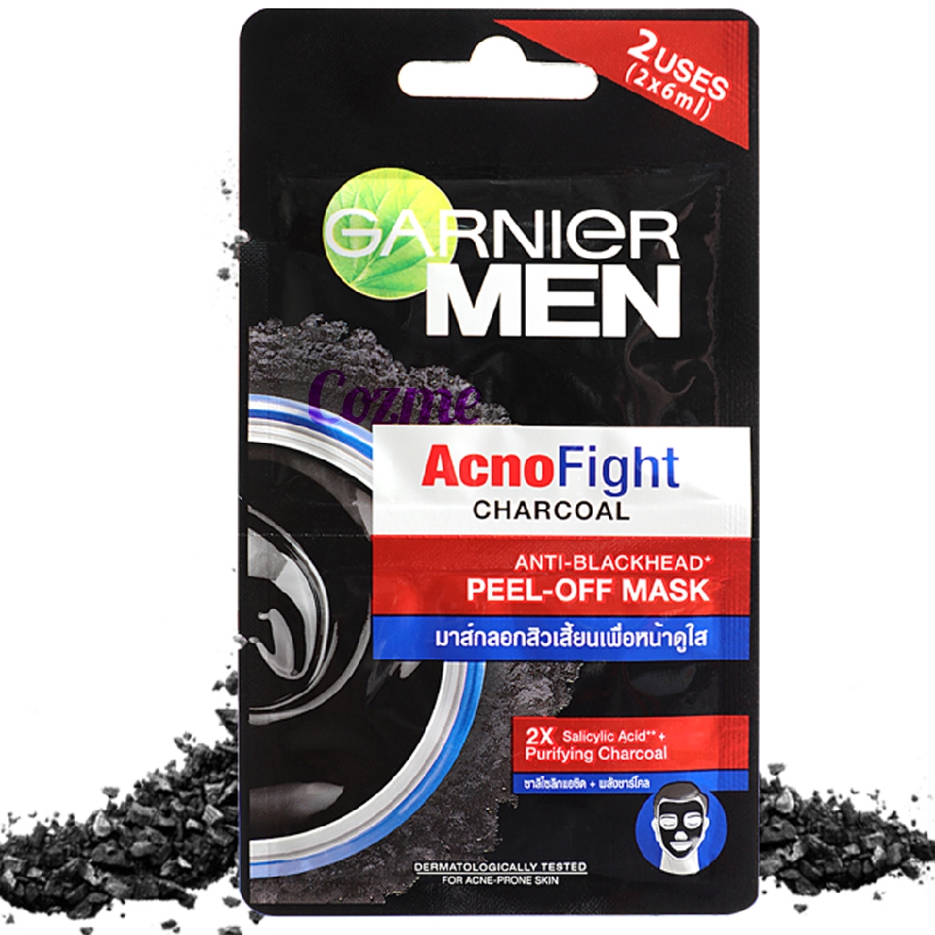 Jual Garnier Men Acno Fight Charcoal Peel Off Mask 2x6ml Indonesia