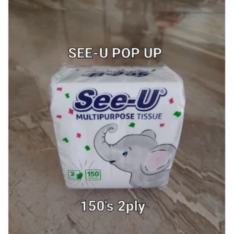 TISSUE KECIL POP UP GAJAH PEMBERSIH SEE U WAJAH BAYI DAPUR