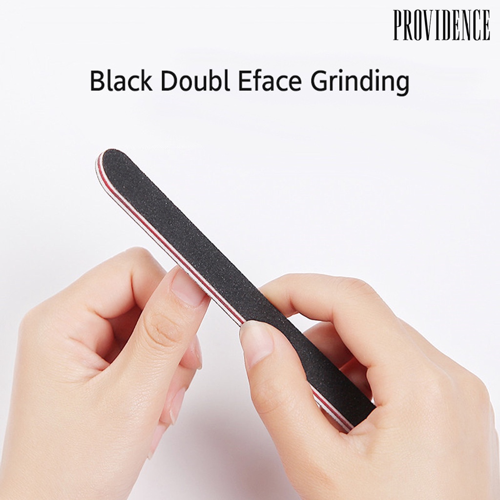 Providence 10Pcs Emery Board Large Area Wide Application Sandpaper Black Sand Red Heart Nail File for Salon