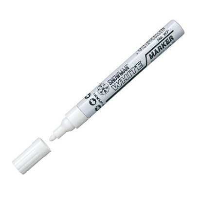 

snowman white paint marker WP-12