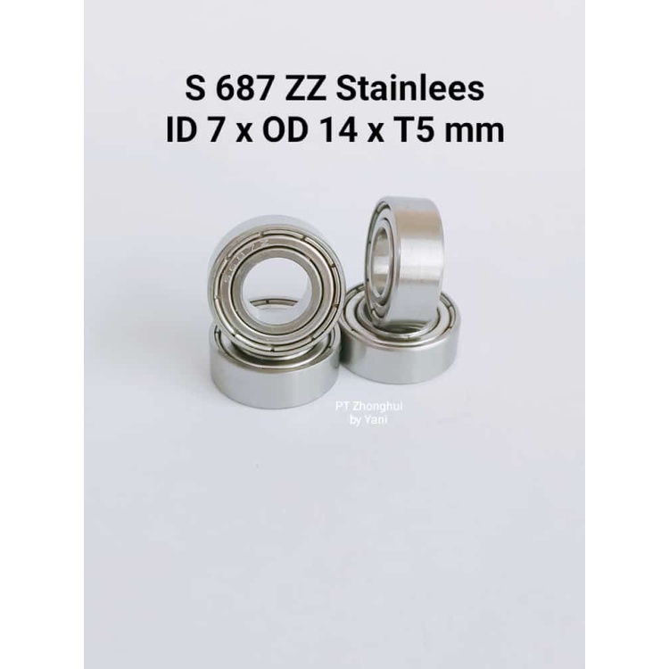 Bearing S 687 ZZ stainless isi 1 pcs