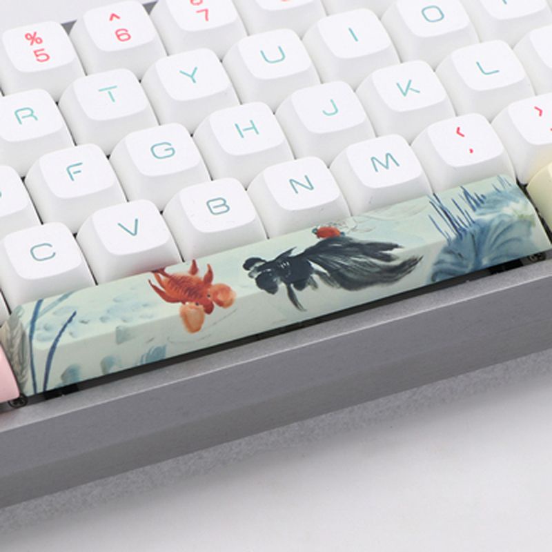 Btsg Keyboard Mekanik PBT 6.25U Spacebar Keycap Cherry Profile Dye-Subbed Untuk Kunci