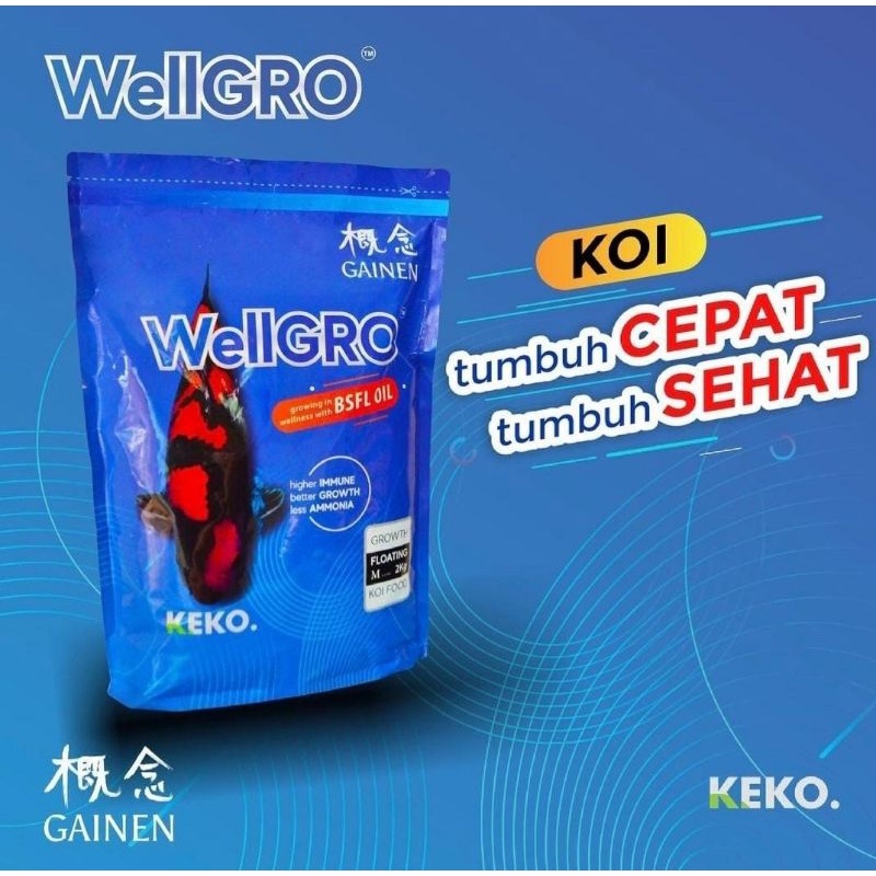 pakan ikan koi bergizi premium WELLGRO