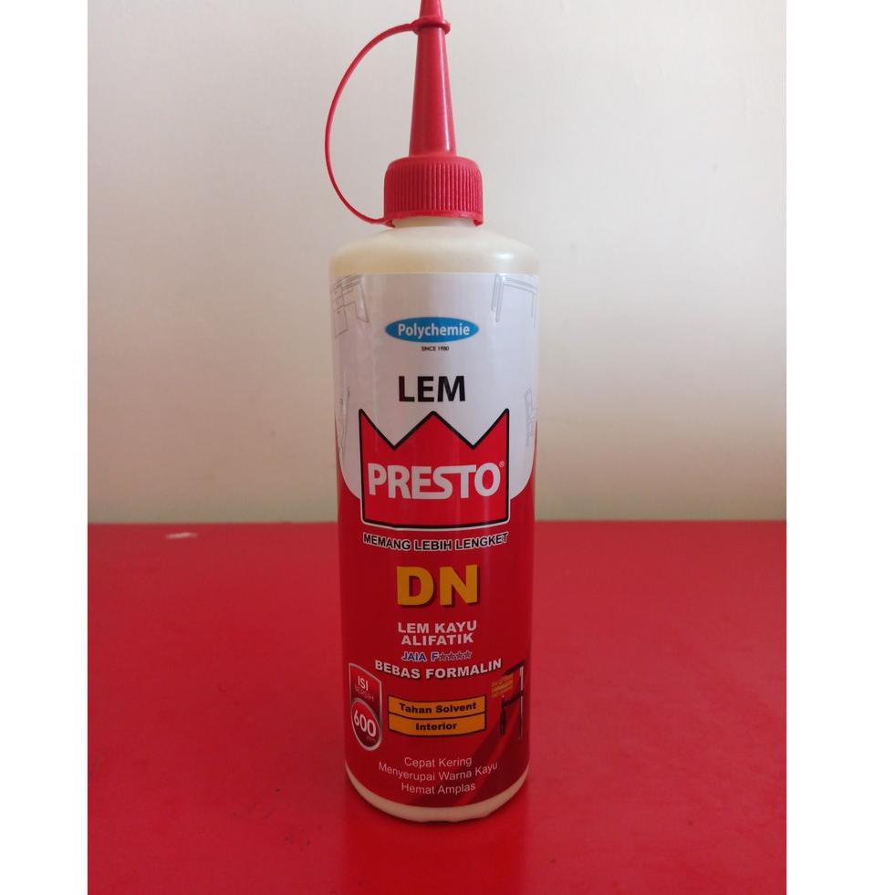 

Baru resok Lem Kayu Presto DN 600gr Lem kayu Alifatik Cepat KeringF13F04,!!