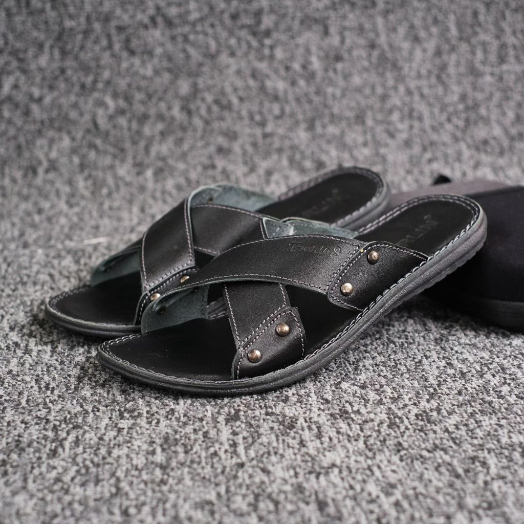 BURAY X SANDAL SLIDE INDIAN PRIA DEWASA MINING BARLIN KULIT ASLI 100% ORIGINAL FORMAL CASUAL SANDAL SLOP KULIT PRIA KERJA KANTOR GURU PNS PESTA RESMI NYAMAN LEBARAN || SANDAL PRIA INDIAN BERKUALITAS MURAH 2022