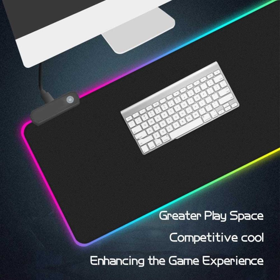 LED RGB Gaming Mouse Pad dengan 300x800x4mm