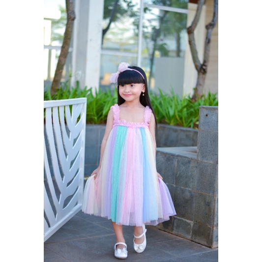 DRESS PETITE RAINBOW UNICORN