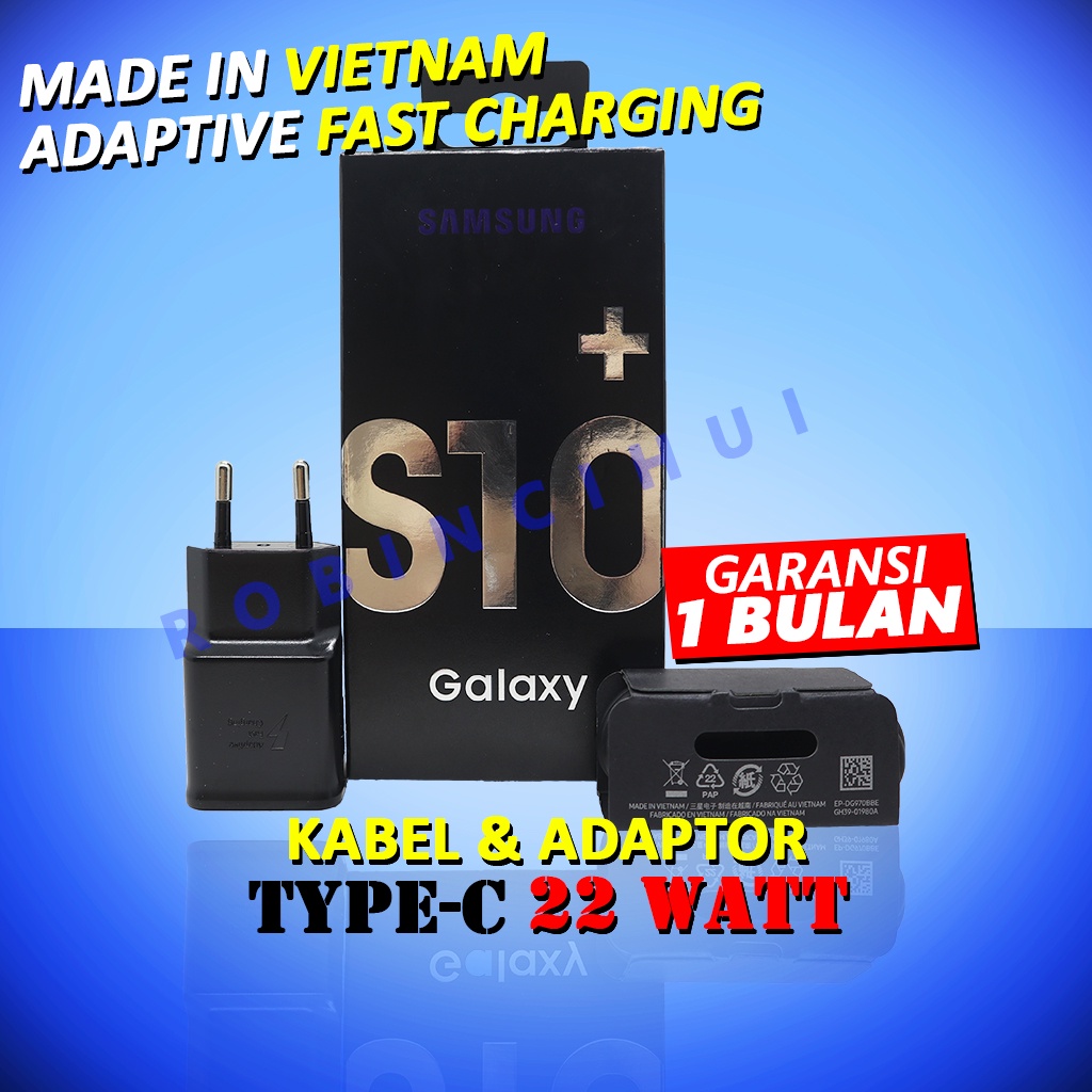 CHARGER SAMSUNG TYPE C ORIGINAL100% Fast Charging 22.5 watt / Charger Samsung  A7 - Charger Samsung A20 - Charger Samsung A30 - Charger Samsung  A50 - Charger Samsung A60 - Charger Samsung M20 - Charger Samsung M30 - Charger Samsung S8 S9 S10