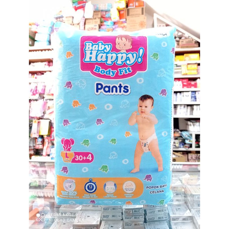 Pampers baby happy pants L 30+4pcs