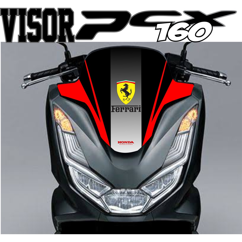 sticker visor pcx 160 New FERRARI Custeam/variasi motor/stiker motor MOTIF KEREN BISA REQUES