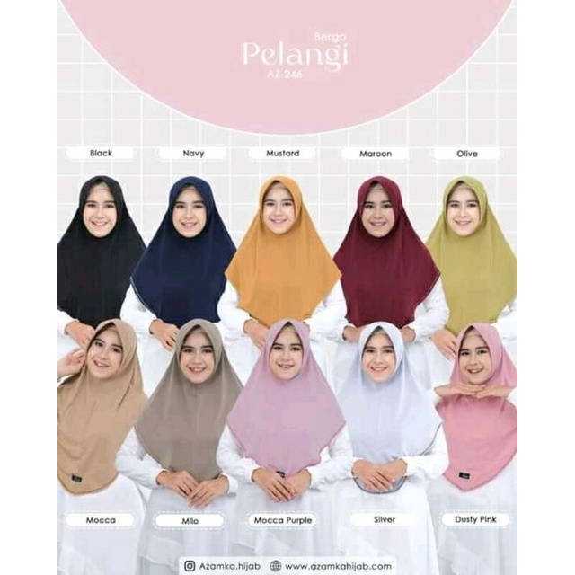 BERGO PELANGI BY AZAMKA/HIJAB/BERGO
